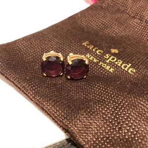 Kate spade mini small square purple studs